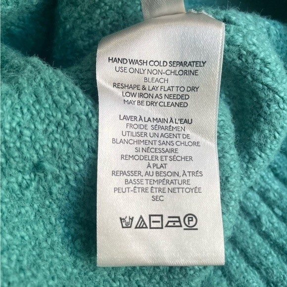 Free People Reverie Sweater Emerald Aura Green Statement Sleeves Size Small - Picture 12 of 14